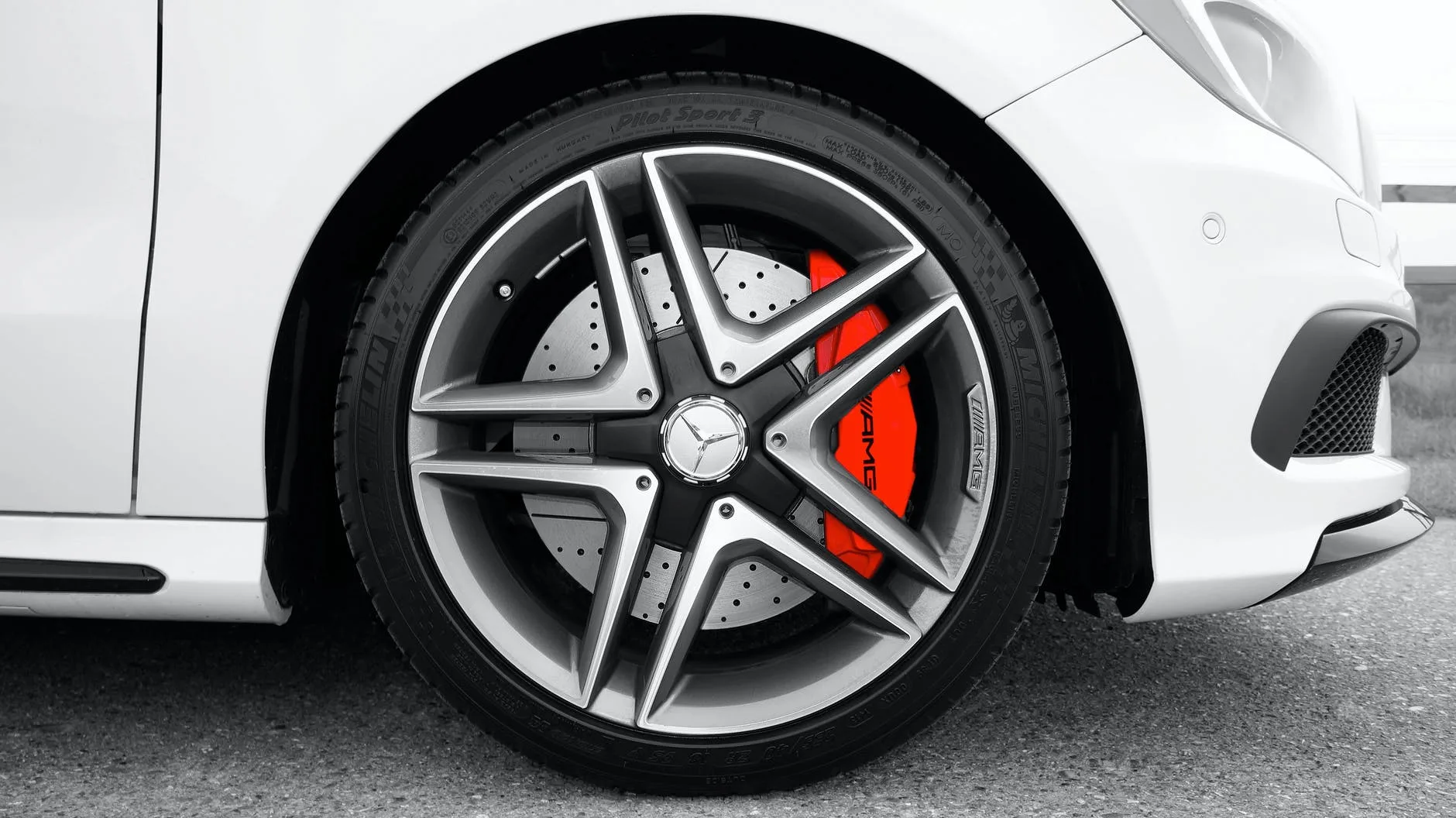 Gray And Black Mercedes-benz-10-spoke-wheel