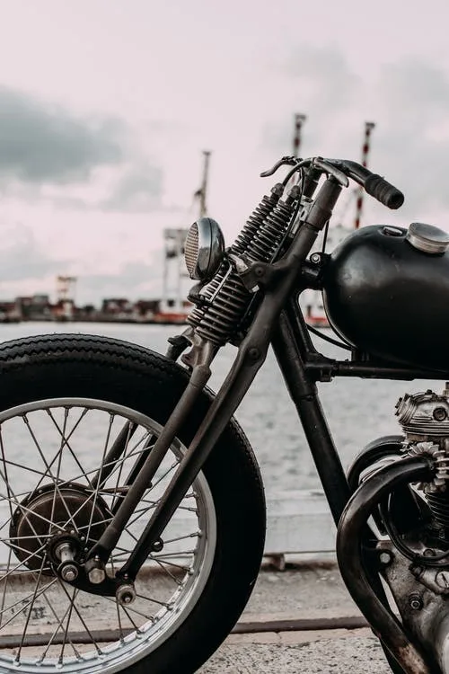 Retro Motorbike Blue